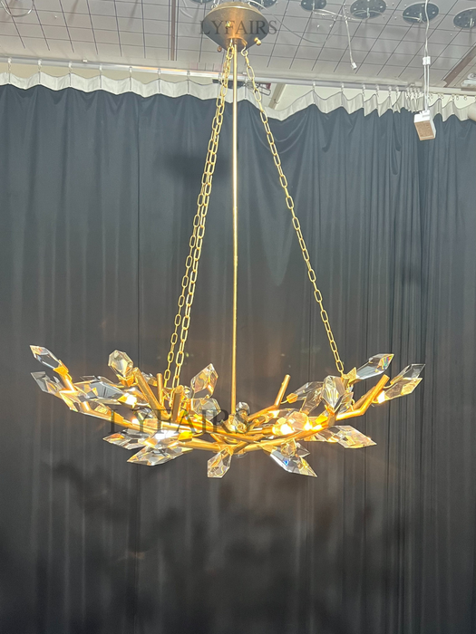 Lámpara de araña de cristal artesanal para salón/comedor/dormitorio