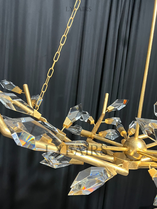 Lámpara de araña de cristal artesanal para salón/comedor/dormitorio