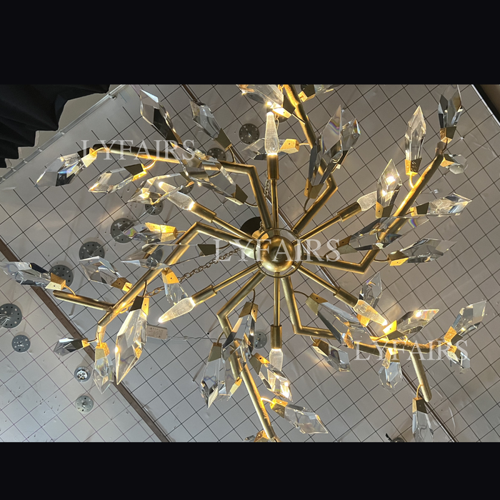 Lámpara de araña de cristal artesanal para salón/comedor/dormitorio