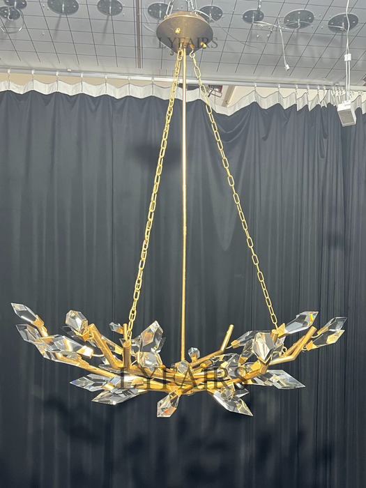 Lámpara de araña de cristal artesanal para salón/comedor/dormitorio