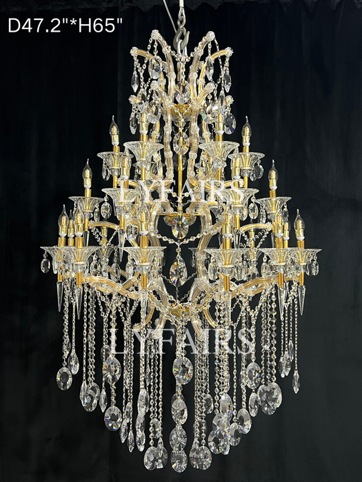 Classic Modern Multi-layers Crystal Chandelier for Staircase/Foyer/Villa