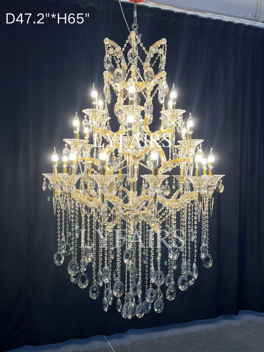 Classic Modern Multi-layers Crystal Chandelier for Staircase/Foyer/Villa
