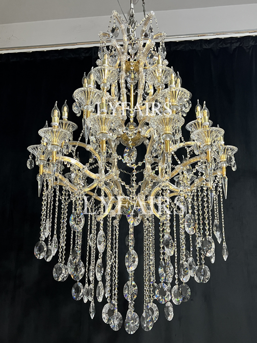 Classic Modern Multi-layers Crystal Chandelier for Staircase/Foyer/Villa