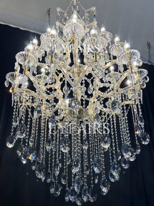 Classic Modern Multi-layers Crystal Chandelier for Staircase/Foyer/Villa
