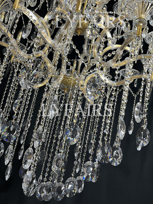 Classic Modern Multi-layers Crystal Chandelier for Staircase/Foyer/Villa