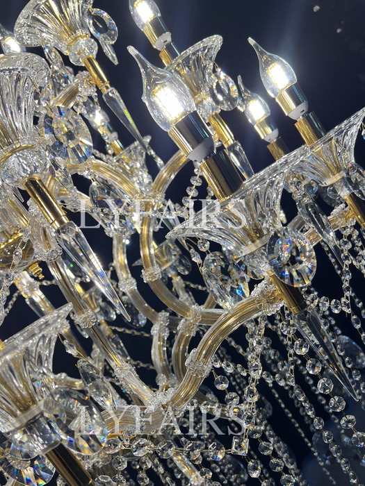 Classic Modern Multi-layers Crystal Chandelier for Staircase/Foyer/Villa