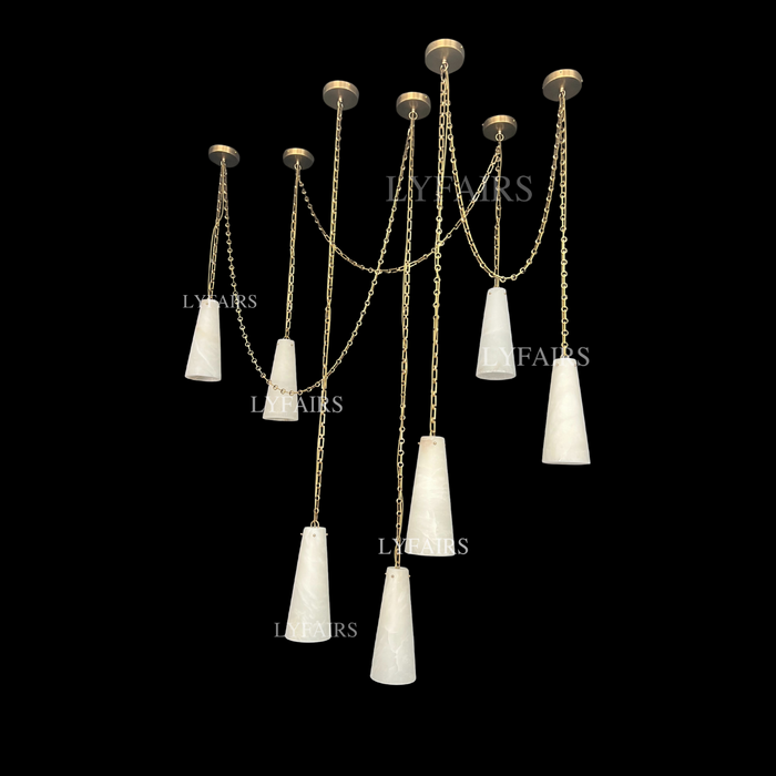 Customized Alabaster Cluster Chandelier for Living/Dining Room/Restaurant/Hotel