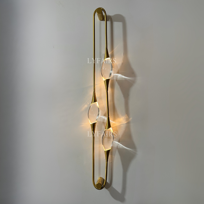 Modern Oval Inlay Crystal Wall Lamp