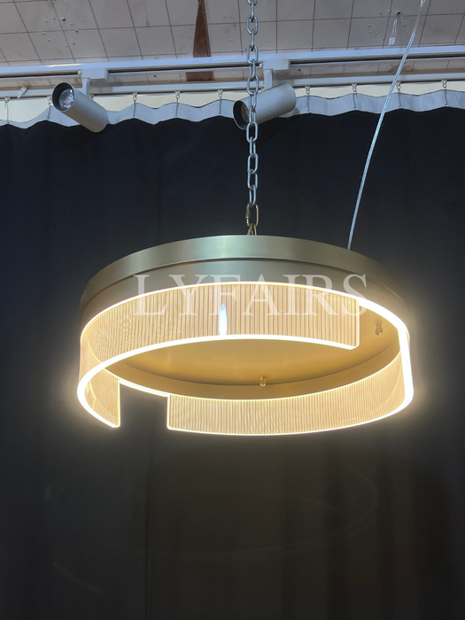 Lampadario di cristallo rotondo moderno e semplice consigliato dal designer per soggiorno/camera da letto/sala da pranzo