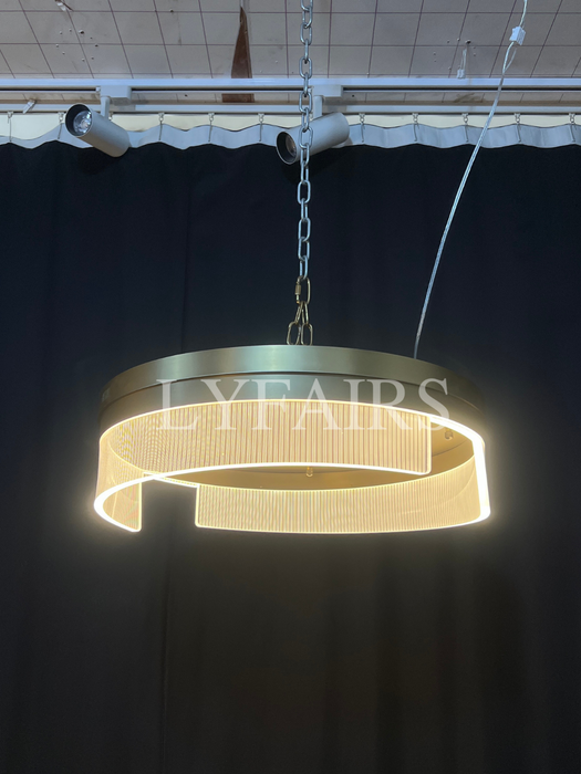 Lampadario di cristallo rotondo moderno e semplice consigliato dal designer per soggiorno/camera da letto/sala da pranzo