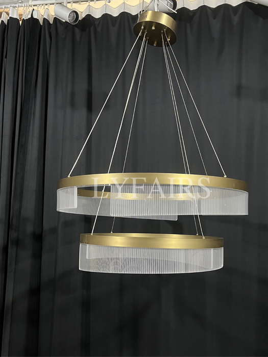 Lampadario di cristallo rotondo moderno e semplice consigliato dal designer per soggiorno/camera da letto/sala da pranzo