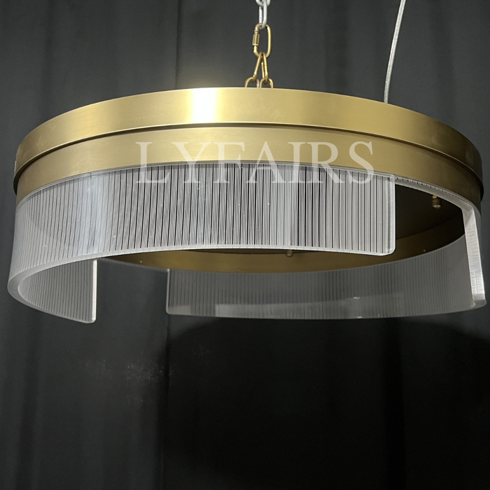 Lampadario di cristallo rotondo moderno e semplice consigliato dal designer per soggiorno/camera da letto/sala da pranzo