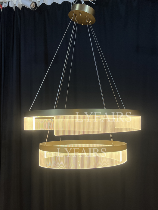 Lampadario di cristallo rotondo moderno e semplice consigliato dal designer per soggiorno/camera da letto/sala da pranzo