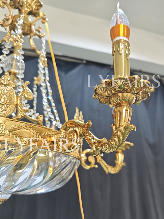 European Style Luxury Crystal Pendant Candle Chandelier for Living Room/Foyer/Entrys/Hallway