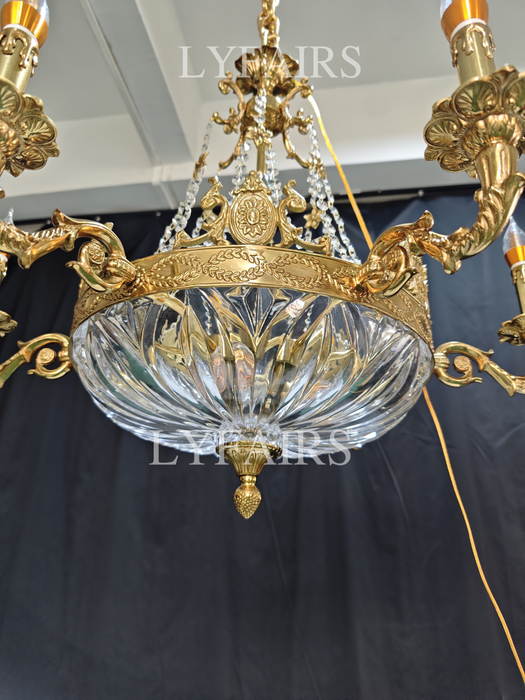 European Style Luxury Crystal Pendant Candle Chandelier for Living Room/Foyer/Entrys/Hallway