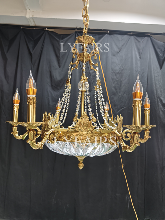 European Style Luxury Crystal Pendant Candle Chandelier for Living Room/Foyer/Entrys/Hallway