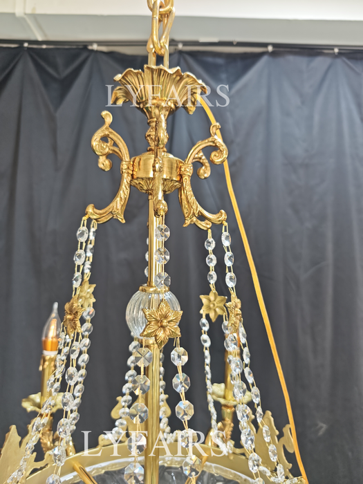 European Style Luxury Crystal Pendant Candle Chandelier for Living Room/Foyer/Entrys/Hallway