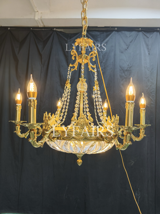 European Style Luxury Crystal Pendant Candle Chandelier for Living Room/Foyer/Entrys/Hallway