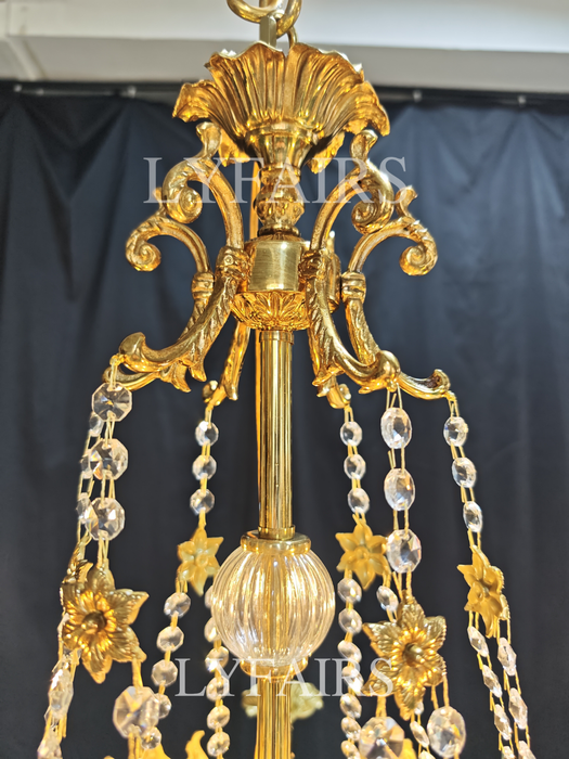 European Style Luxury Crystal Pendant Candle Chandelier for Living Room/Foyer/Entrys/Hallway