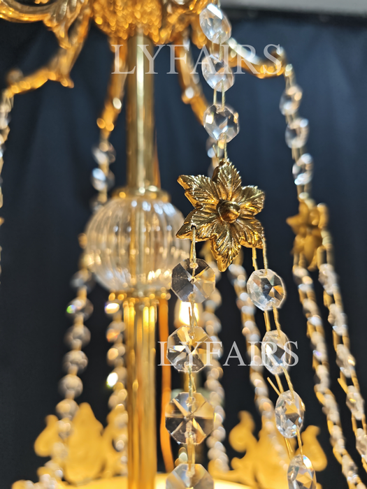 European Style Luxury Crystal Pendant Candle Chandelier for Living Room/Foyer/Entrys/Hallway