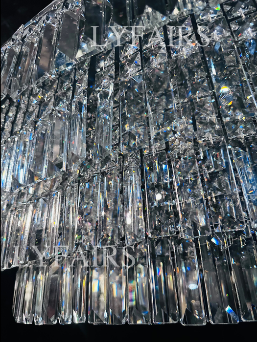 Lampadario di cristallo multi-livello extra large da incasso Lampadario moderno di lusso per soggiorno/sala da pranzo/camera da letto