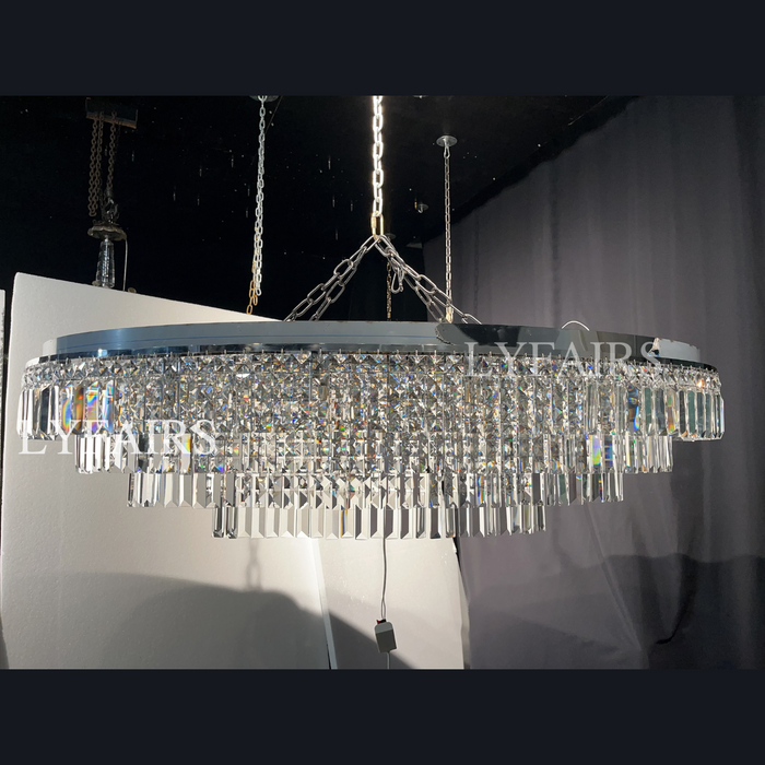 Lampadario di cristallo multi-livello extra large da incasso Lampadario moderno di lusso per soggiorno/sala da pranzo/camera da letto
