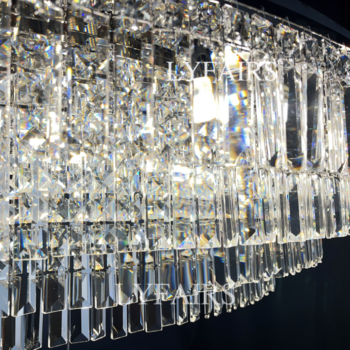 Lampadario di cristallo multi-livello extra large da incasso Lampadario moderno di lusso per soggiorno/sala da pranzo/camera da letto