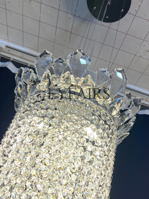 Extra Large Light Luxury Stairwell Crystal Tassel Chandelier for Staircase/High Floor Hall/Loft