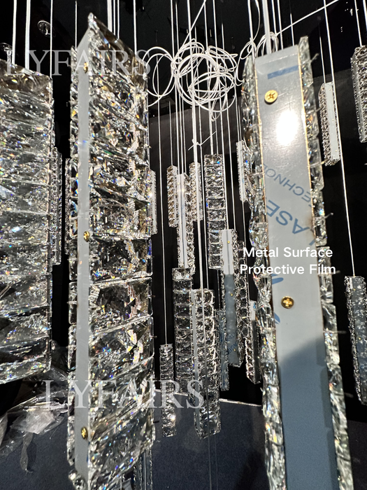 Decorazione moderna extra large per plafoniera in cristallo a spirale per scale/soffitto alto soggiorno/lobby/corridoio dell'hotel