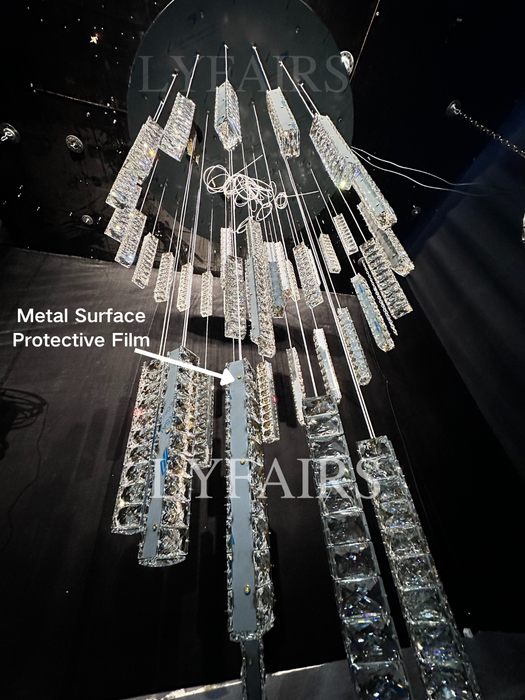 Decorazione moderna extra large per plafoniera in cristallo a spirale per scale/soffitto alto soggiorno/lobby/corridoio dell'hotel