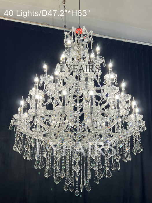 Extra Large Multi-tiered Candle Light  Crystal Chandelier for Hotel/Restaurant