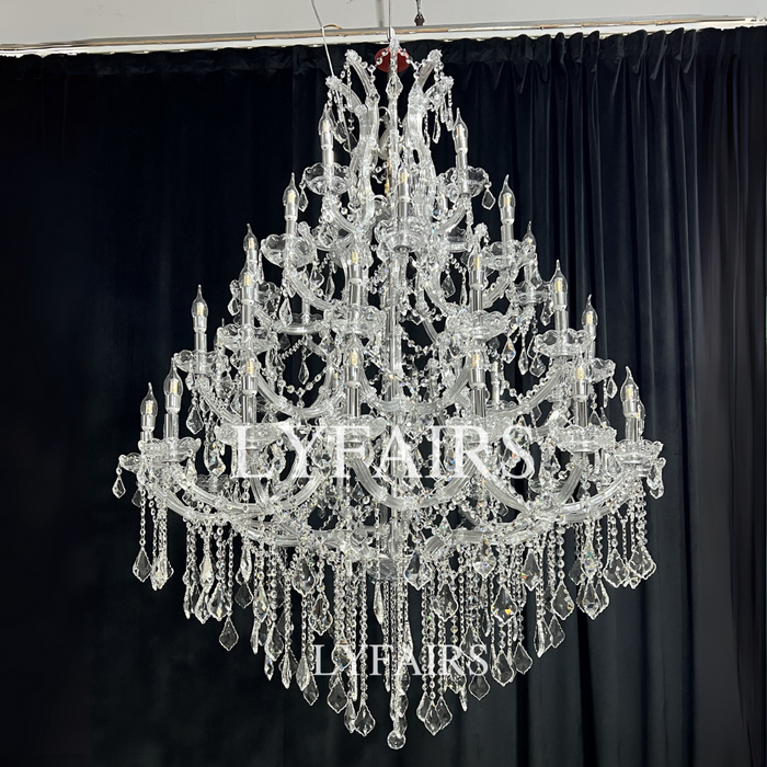 Extra Large Multi-tiered Candle Light  Crystal Chandelier for Hotel/Restaurant