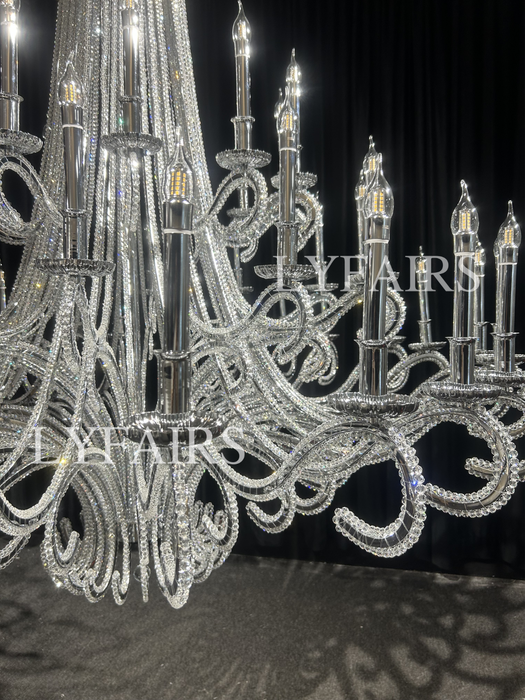 Lampadario vintage in cristallo con tentacoli di polpo per soggiorno/scala/ingresso