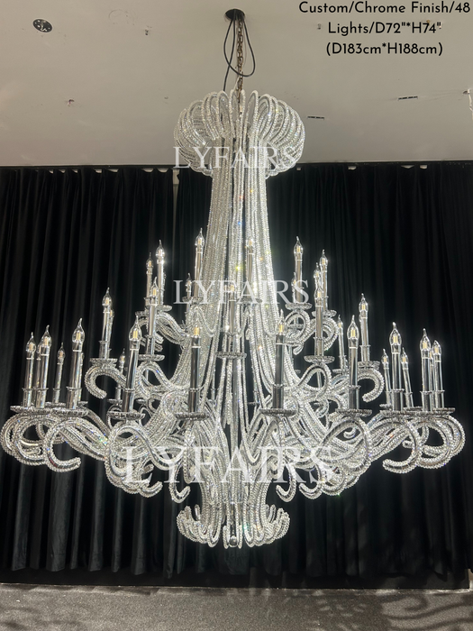 Lampadario vintage in cristallo con tentacoli di polpo per soggiorno/scala/ingresso