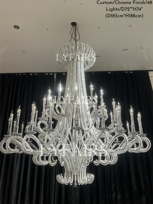 Lampadario vintage in cristallo con tentacoli di polpo per soggiorno/scala/ingresso