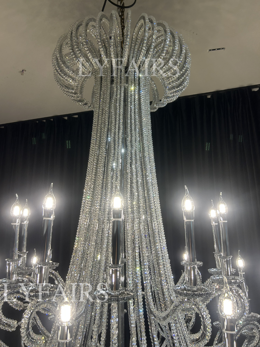 Lampadario vintage in cristallo con tentacoli di polpo per soggiorno/scala/ingresso