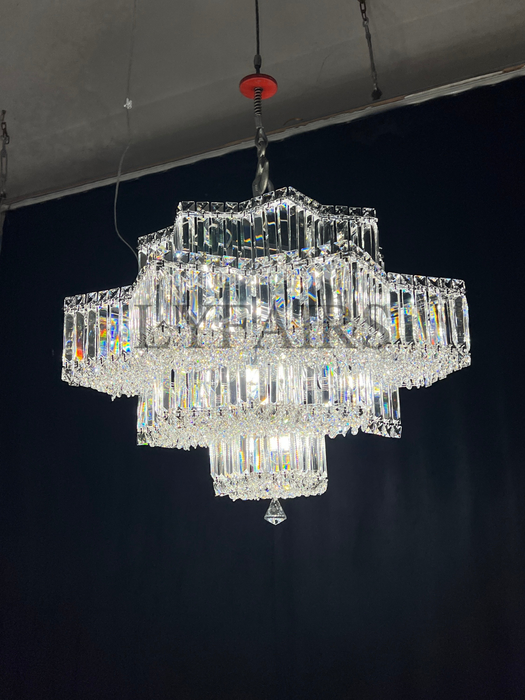 Lampadario in cristallo a forma di stella alla moda, lampada da soffitto per piccolo soggiorno/camera da letto