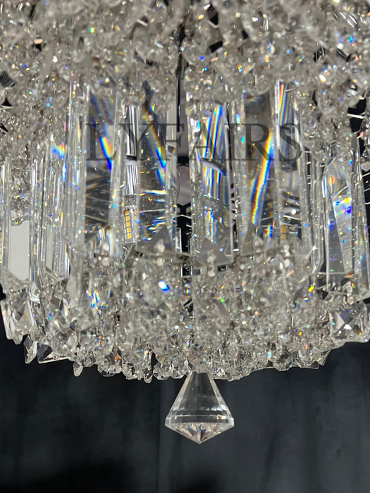 Lampadario in cristallo a forma di stella alla moda, lampada da soffitto per piccolo soggiorno/camera da letto