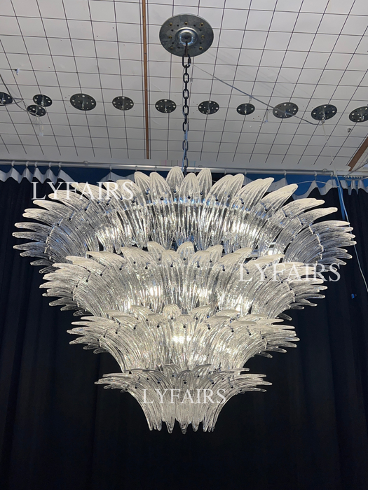 Flower Blossom Art Glass Chandelier for Living Room/Bedroom