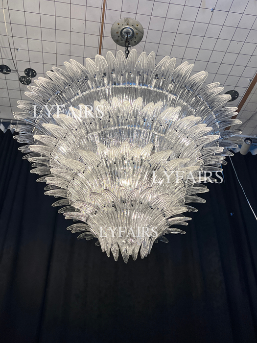 Flower Blossom Art Glass Chandelier for Living Room/Bedroom