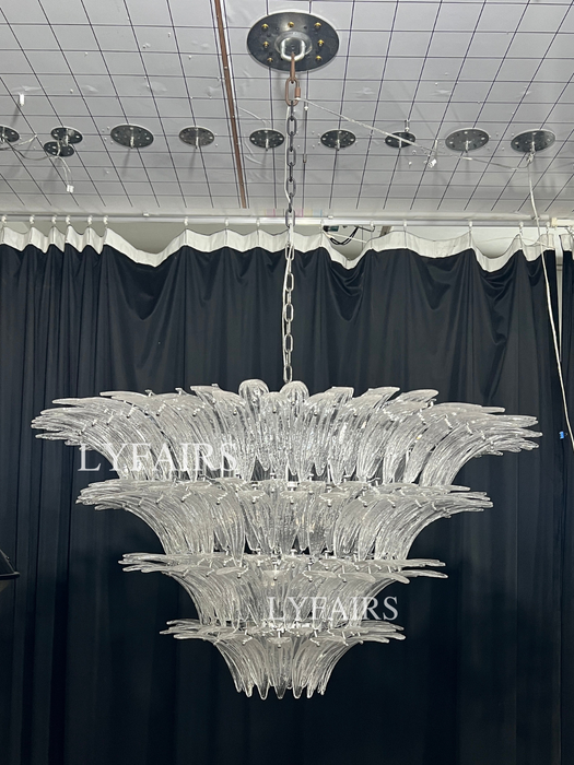 Flower Blossom Art Glass Chandelier for Living Room/Bedroom