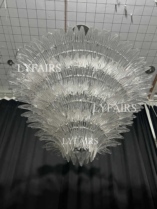 Flower Blossom Art Glass Chandelier for Living Room/Bedroom