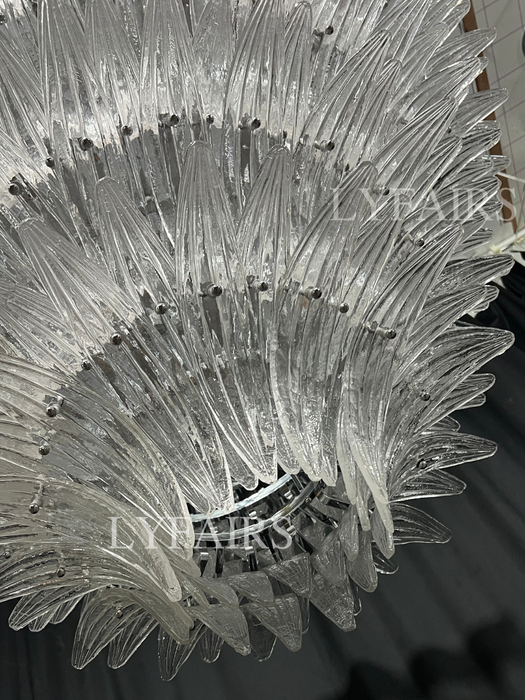 Flower Blossom Art Glass Chandelier for Living Room/Bedroom