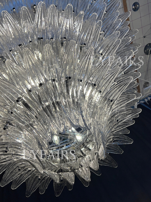 Flower Blossom Art Glass Chandelier for Living Room/Bedroom