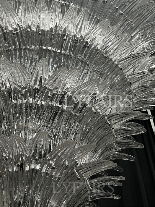 Flower Blossom Art Glass Chandelier for Living Room/Bedroom