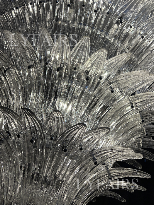 Flower Blossom Art Glass Chandelier for Living Room/Bedroom