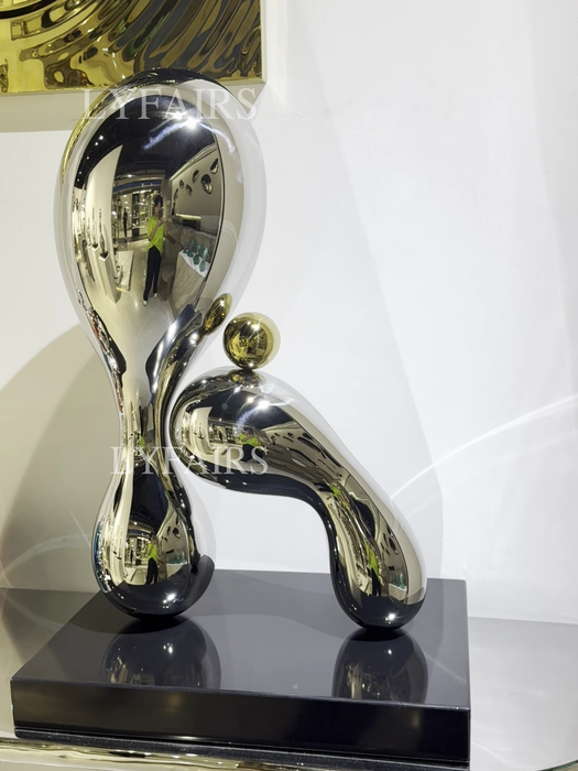 Fluid Blob Abstract Stainless Steel Sculpture