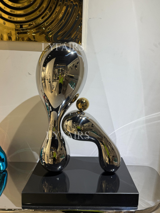 Fluid Blob Abstract Stainless Steel Sculpture