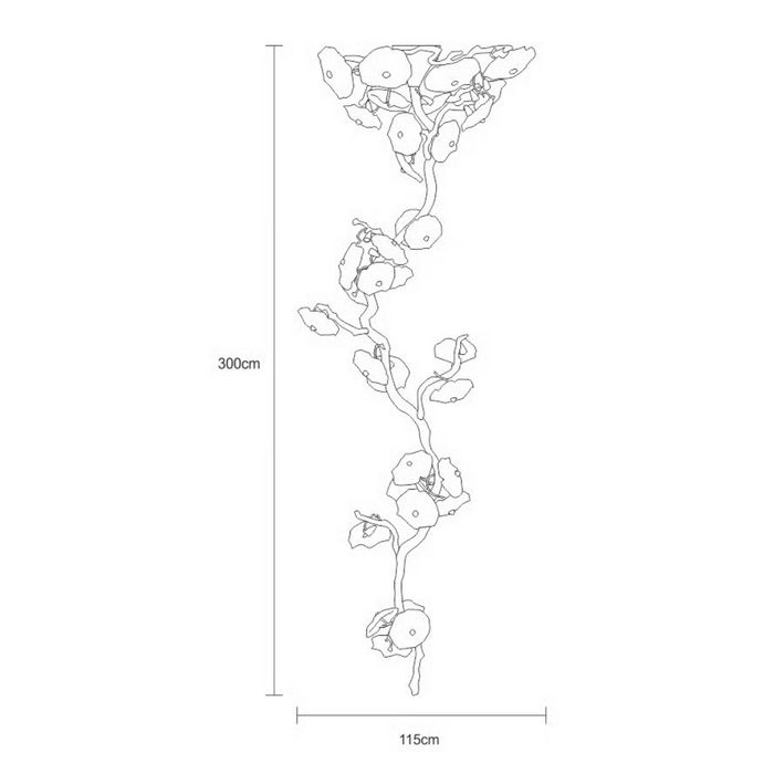 Flush Mount Mushroom Glass Chandelier for High Ceiling