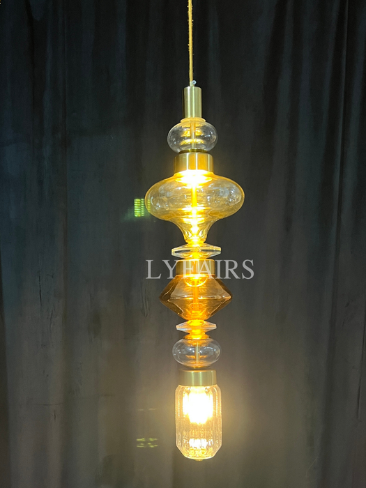 Irregular Art Glass Pendant Lamp